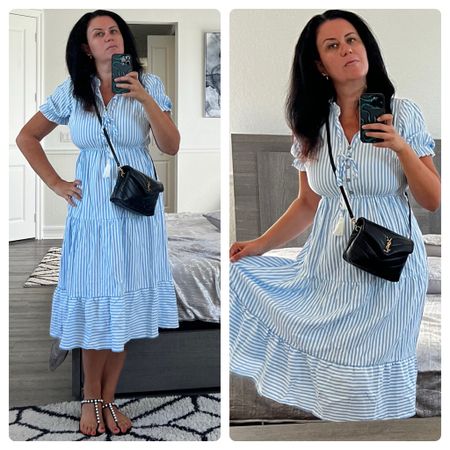 Another awesome find. This amazon striped dress is very light, flattering and only under $35!

#LTKSeasonal #LTKfindsunder50 #LTKsalealert