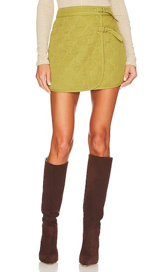 Olivia Quilted Skirt in Moss Green | Revolve Clothing (Global)