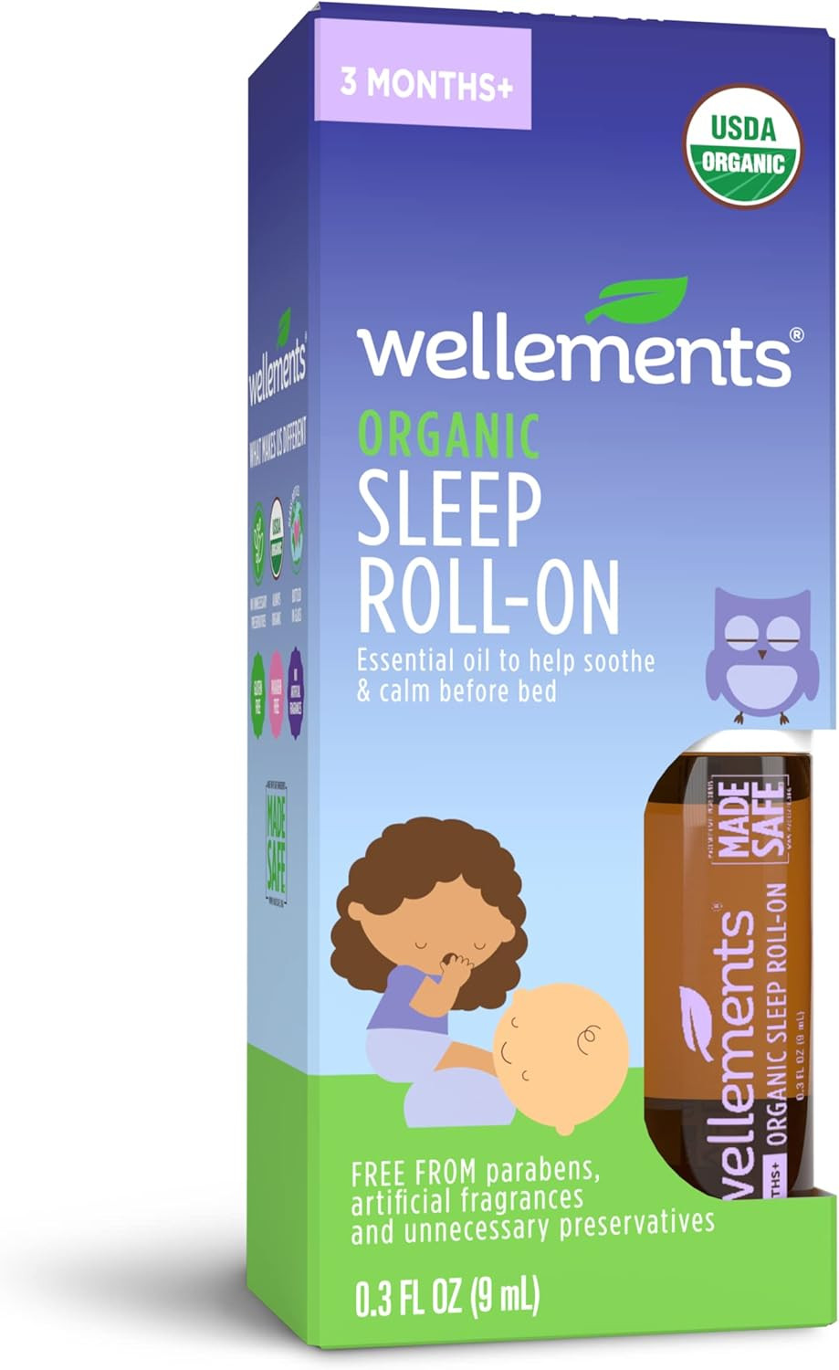 Wellements Organic Sleep Roll On, Bedtime Essential Oil for Baby 3 Months+, Free from Parabens, A... | Amazon (US)