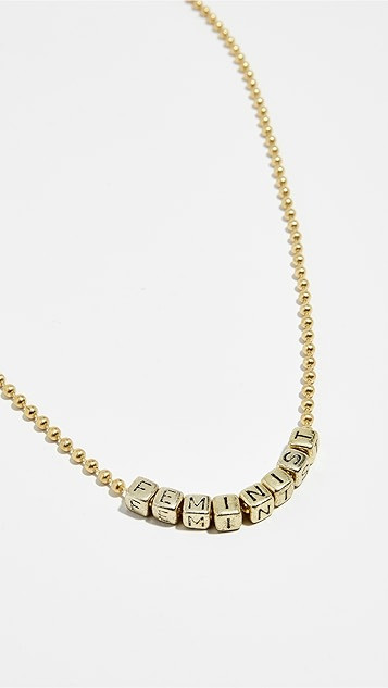 Kid's Gunner & Lux Feminist Necklace | Shopbop