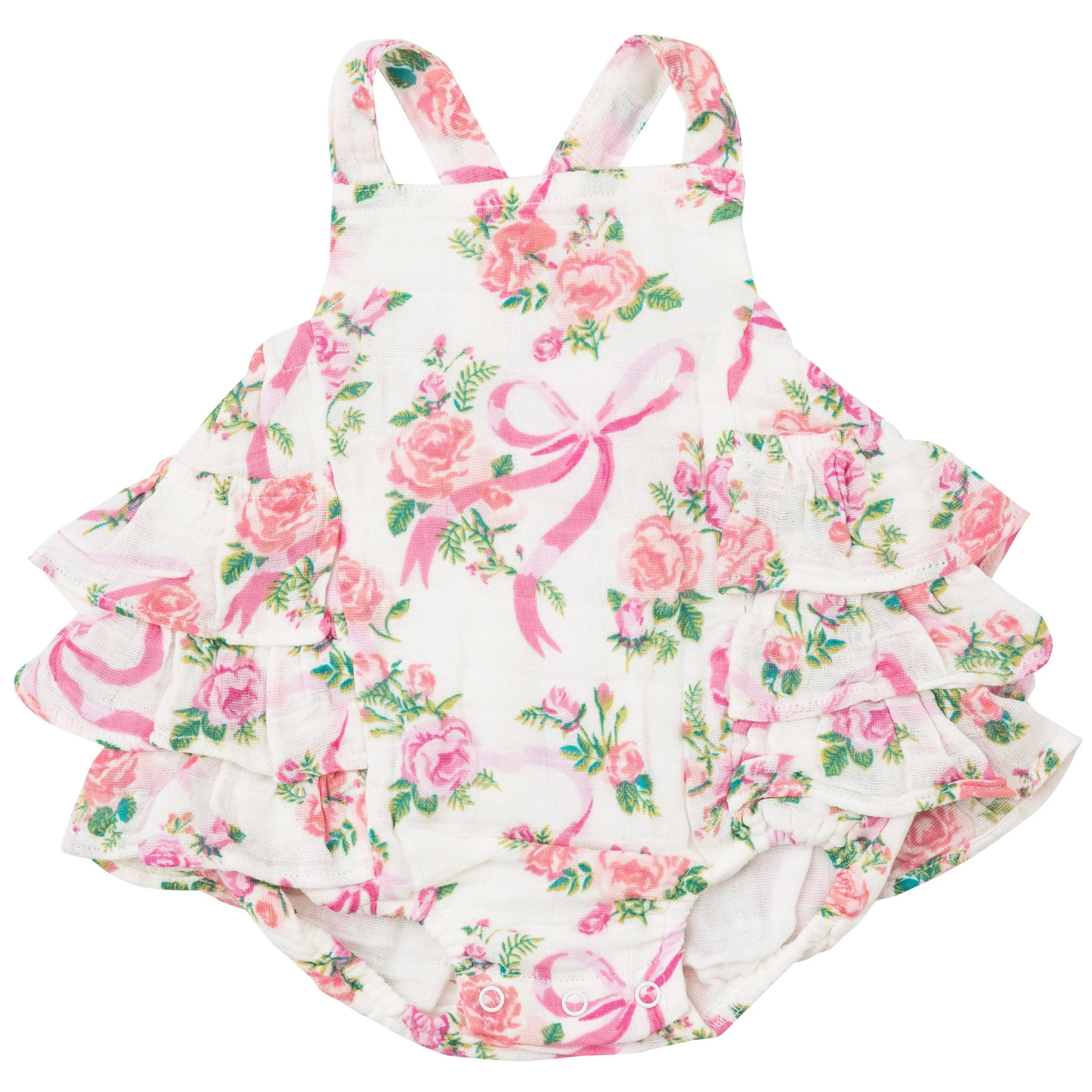 Ruffle Sunsuit, Coquette Bows | SpearmintLOVE