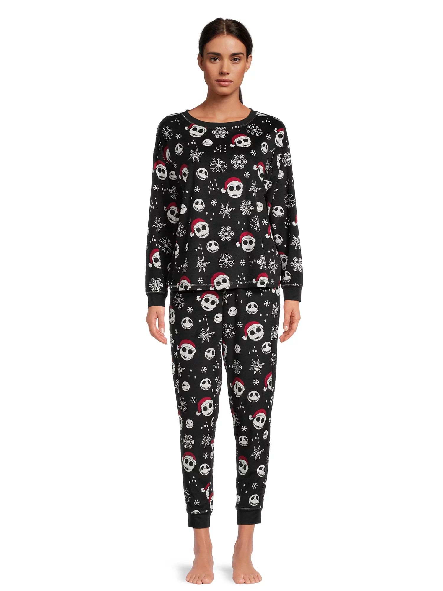 Nightmare Before Christmas Women's Christmas Top and Pants Pajama Set, 2-Piece, Sizes S-3X | Walmart (US)