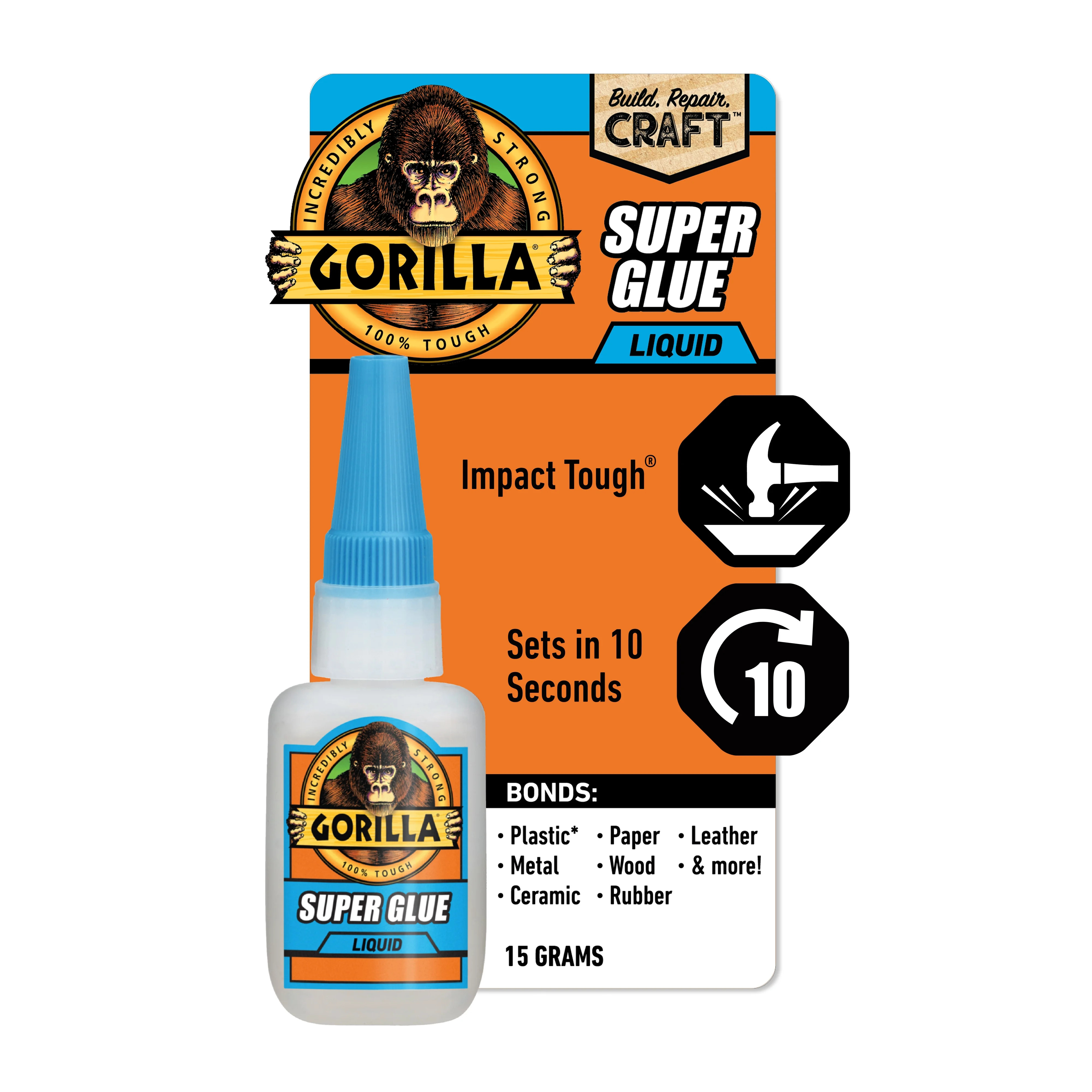 Gorilla Clear Super Glue, 15 Gram Bottle | Walmart (US)