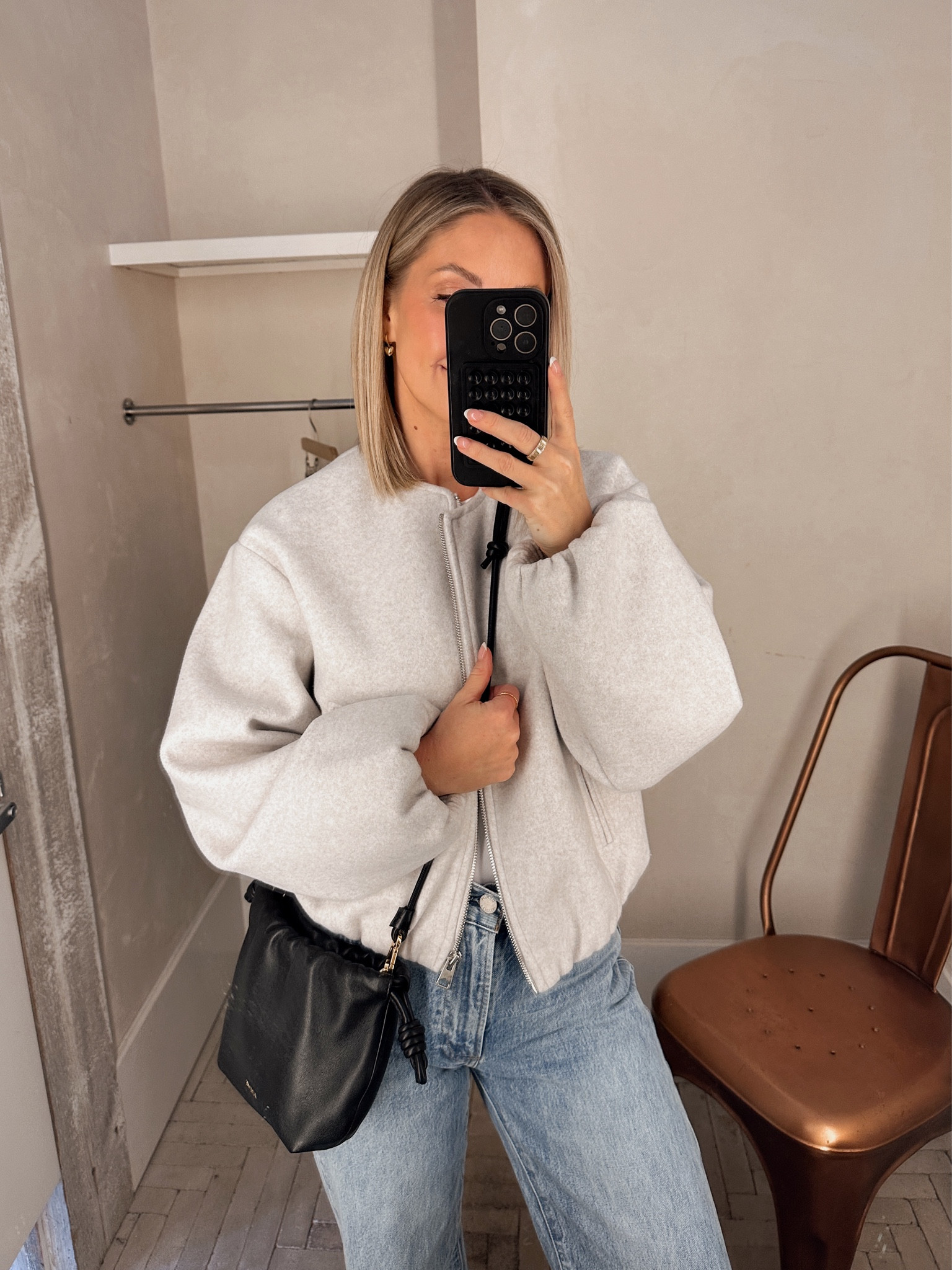 XS jacket (under $50!) / 25 Regular jeans 🖤

#LTKFindsUnder50 #LTKFindsUnder100 #LTKStyleTip