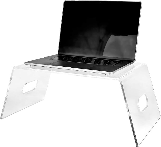 AdirHome Premium Acrylic Monitor Stand - Clear Laptop Riser, Desk Organizer & Under Storage - Por... | Amazon (US)