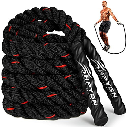 HPYGN Weighted Jump Rope, Heavy Jump Rope for Fitness, 5LB Weighted Adult Skipping Rope for Men&Women, Jumprope for Working Out to Improve Stamina, Strength training, Workout Equipment for Home Gym | Amazon (US)
