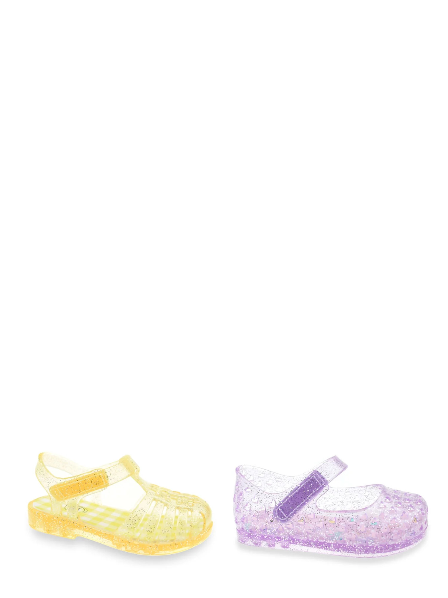 Wonder Nation Baby Girls 2 Pack Jelly Sandal | Walmart (US)