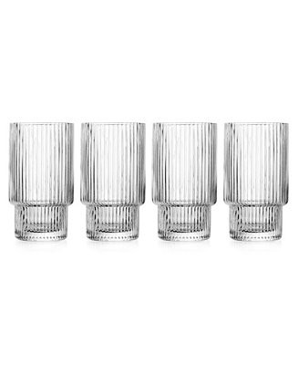 Sullivan Street Fluted Highball Glasses, Set of 4 | Macy's