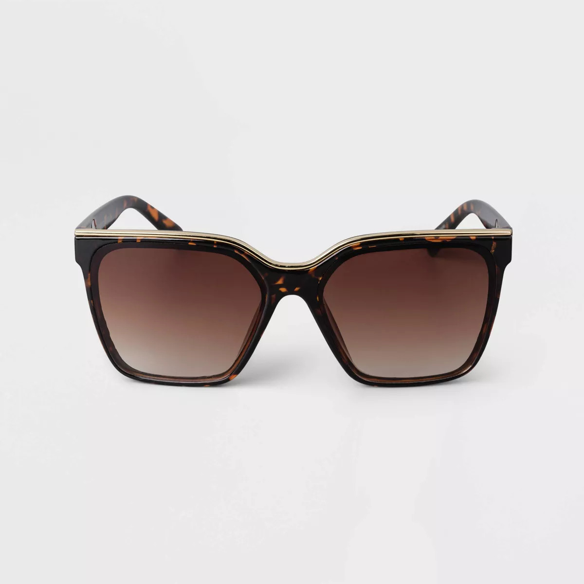 Women's Plastic Square Sunglasses - A New Day™ Brown: UV Protection, Recycled Frame | Target