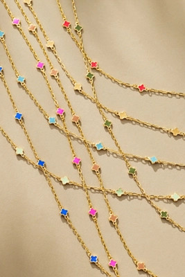Tiny Clover Chain Necklace | Anthropologie (US)