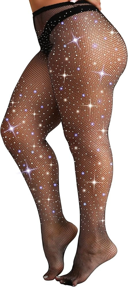 VEBZIN Fishnets Stockings Fishnet Tights Pantyhose
        Sexy, Sparkly, Rhinestone, Jeweled, Hi... | Amazon (US)