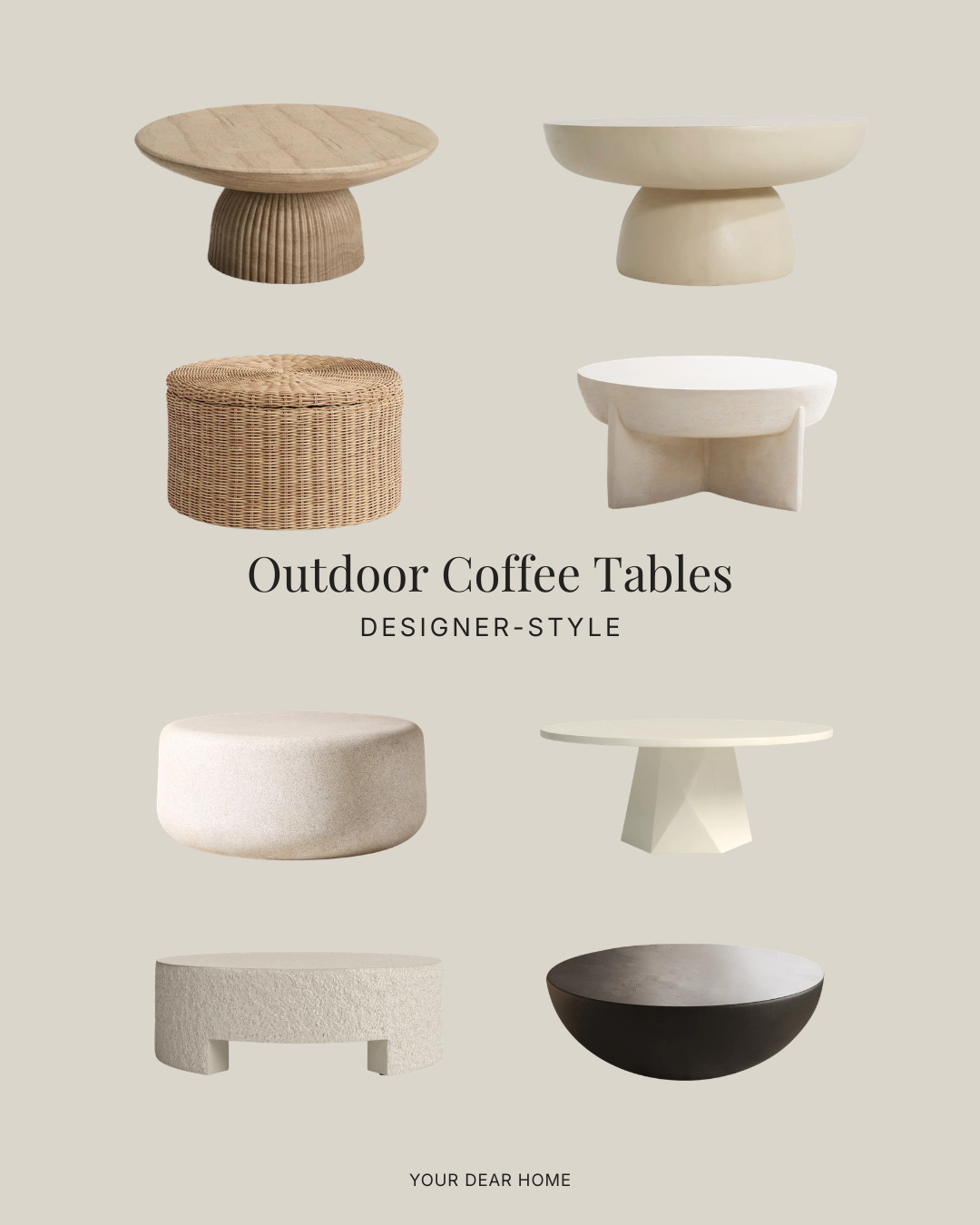 Light-toned and textured outdoor coffee tables that keep the space feeling fresh, airy, and outdoor-appropriate. 

 #LTKSeasonal #LTKHome