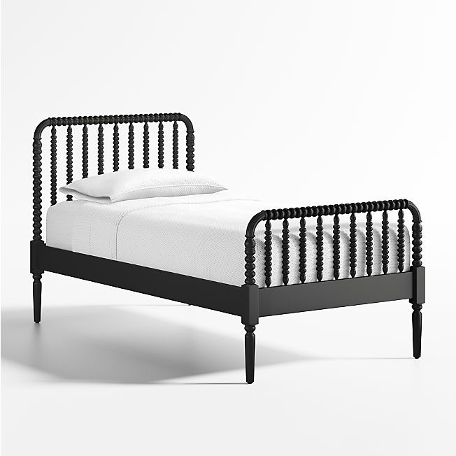 Jenny Lind Black Wood Spindle Kids Twin Bed + Reviews | Crate & Kids | Crate & Barrel