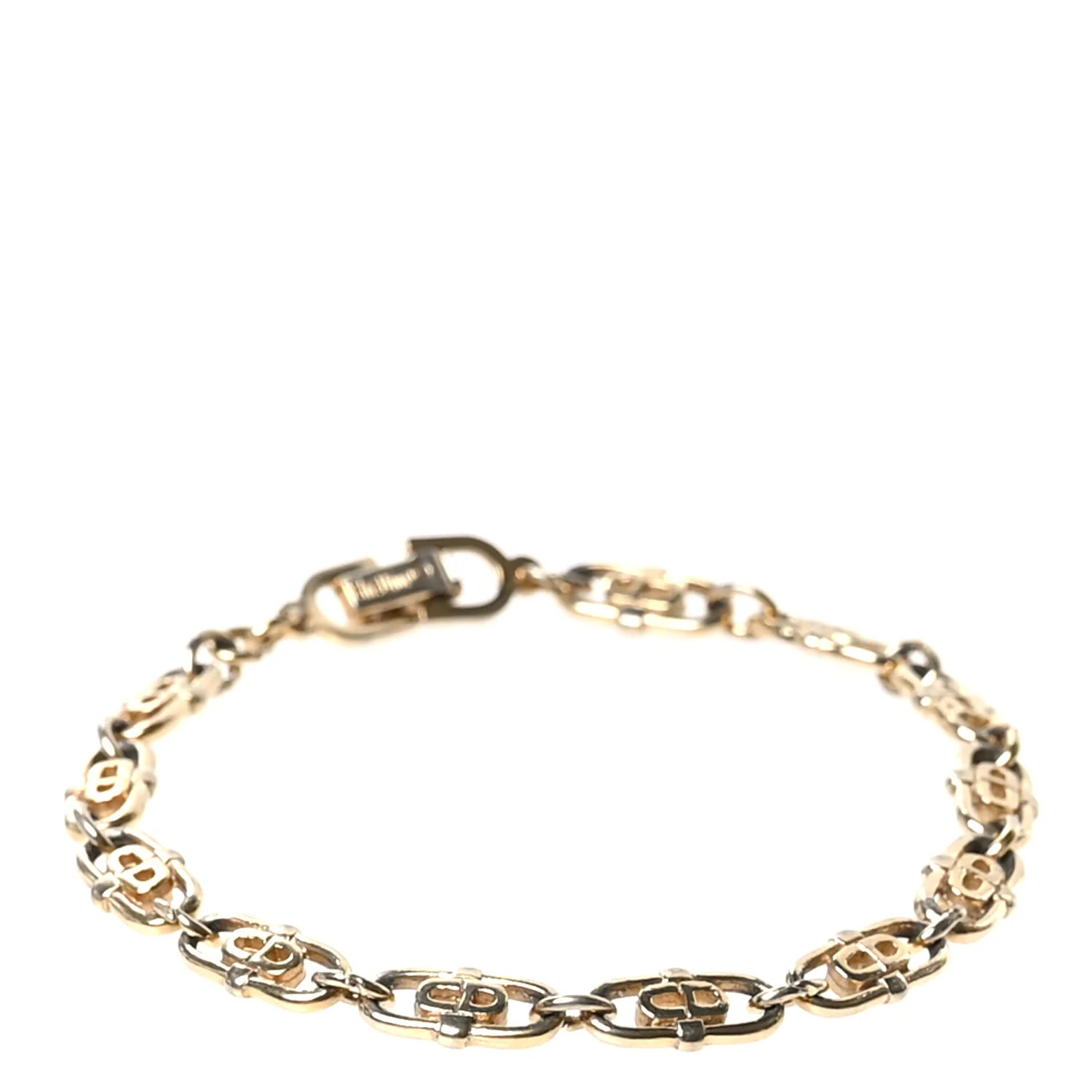 Metal CD Chain Bracelet Gold | FASHIONPHILE (US)