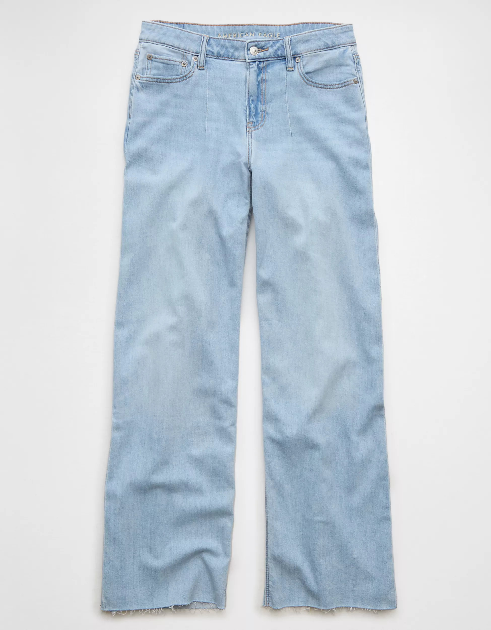 AE Dreamy Drape Stretch Low-Rise Baggy Wide-Leg Jean | American Eagle Outfitters (US & CA)