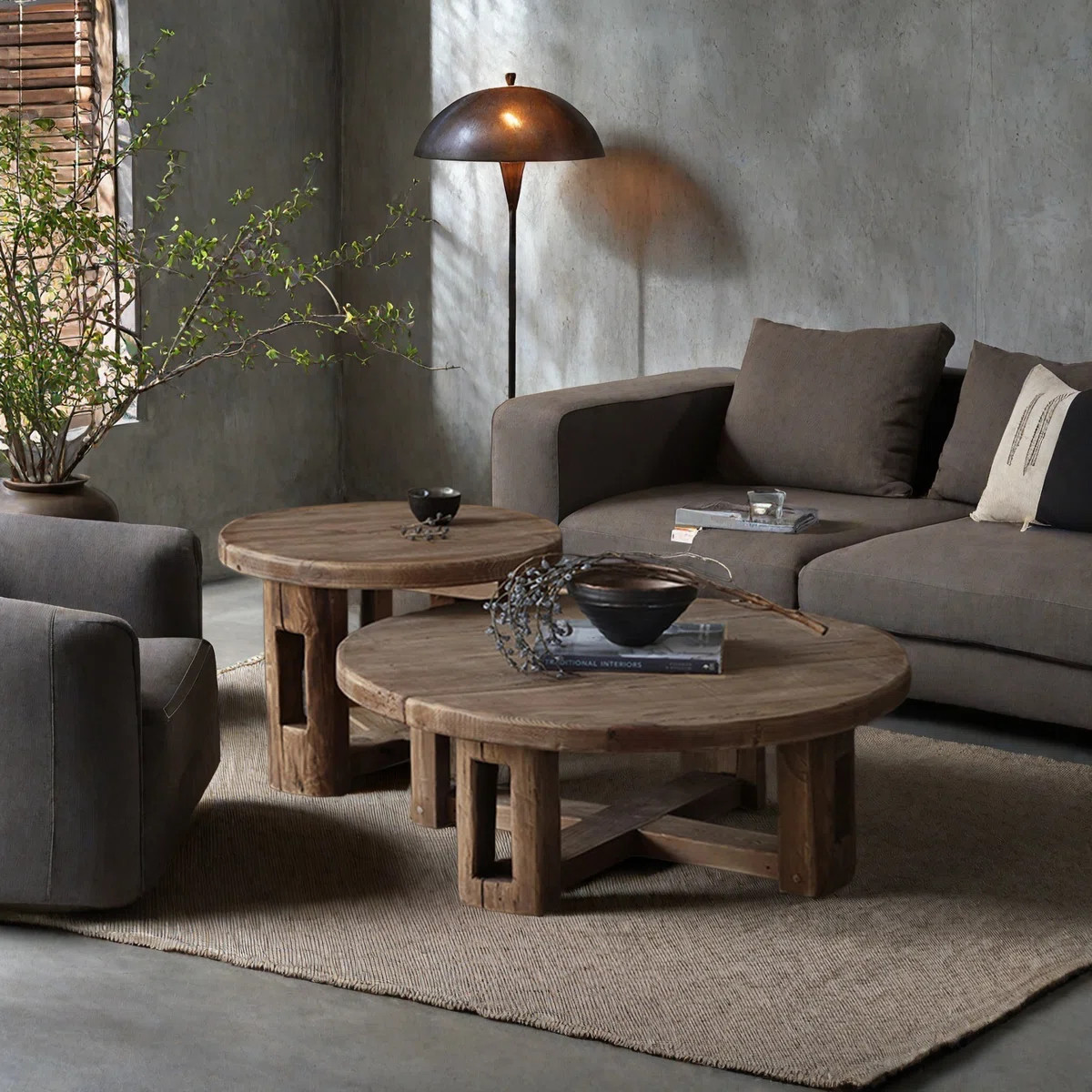 Vintage Round Solid Wood Coffee Table | Wayfair North America