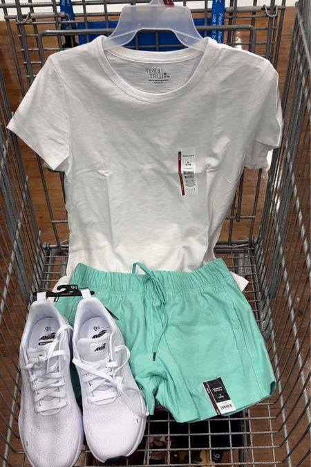 Best Walmart soft gym shorts for $7! Fits tts. Also love these tees, I sized up to a medium. Sneakers are also very comfy and good for moderate exercise fit tts #walmartfashion

#LTKunder50 #LTKunder100 #LTKstyletip