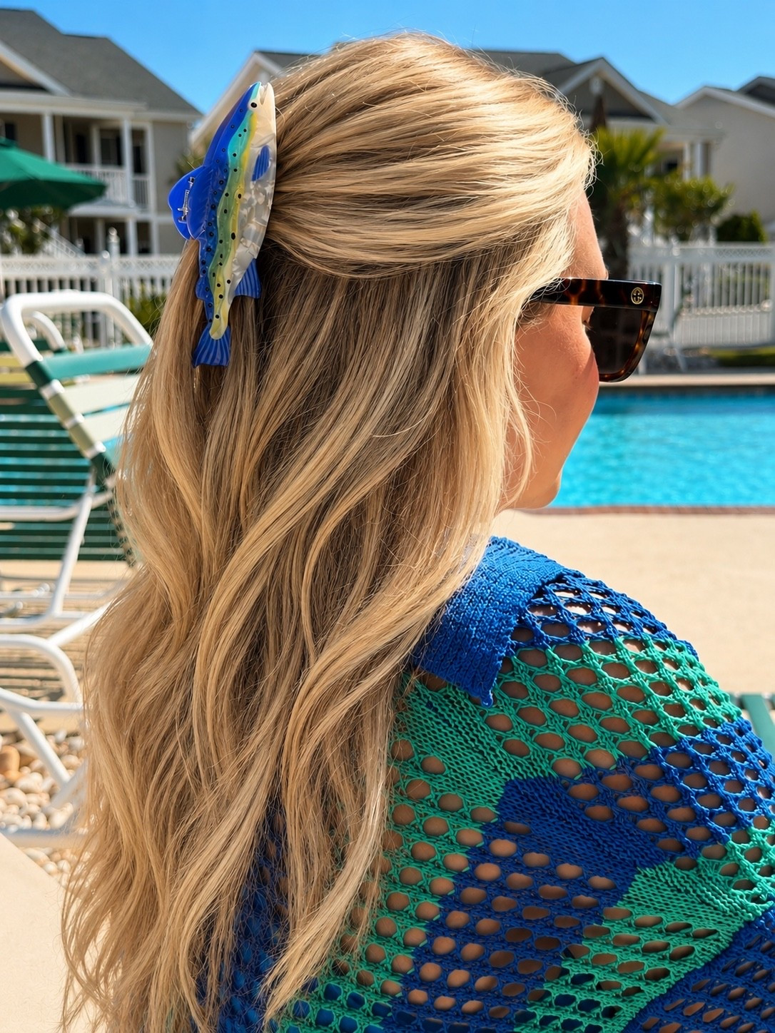 The fish clip + beachy waves + bright crochet coverup = my entire summer personality right now 💙🌴✨ obsessed with every little detail of this poolside look #LTKsummer #PoolsideStyle #VacationVibes #CoastalStyle #HairAccessories #BeachyHair #SummerStyle #ResortWear #VacationFashion #PoolDay #ColorfulFashion #LTKfinds #AmazonFashion

#LTKTravel #LTKgrwm #LTKootd #LTKmomlife