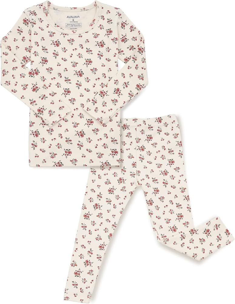 AVAUMA Baby Boys Girls Pajama Set 6M-7T Kids Cute Toddler Snug fit Pattern Design Pjs Cotton Slee... | Amazon (US)