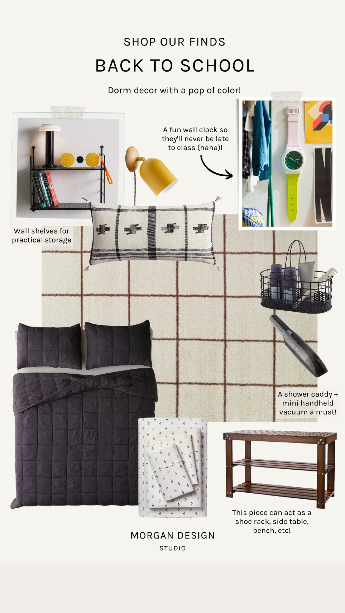 We put together the perfect dorm inspo with a little pop of color! 🎒📒⏰

#LTKhome #LTKkids #LTKBacktoSchool