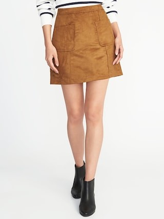 Faux-Suede Utility A-Line Mini for Women | Old Navy US