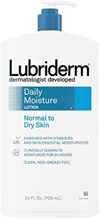Lubriderm Daily Moisture Hydrating Body and Hand Lotion with Vitamin B5, Non-Greasy, 24 fl. oz | Amazon (US)