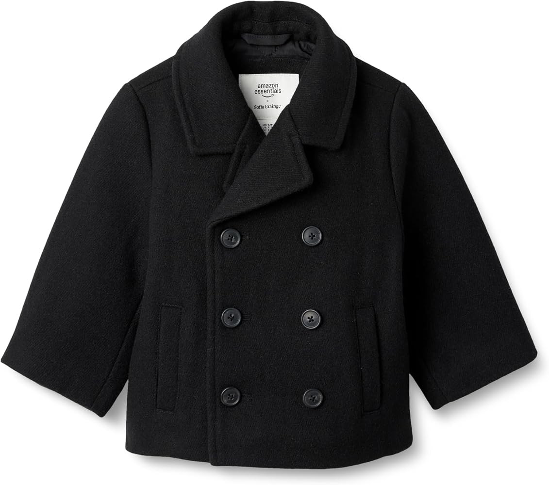 Amazon Essentials x Sofia Grainge Toddler and Baby Boys' Wool Blend Double Breasted Coat | Amazon (US)