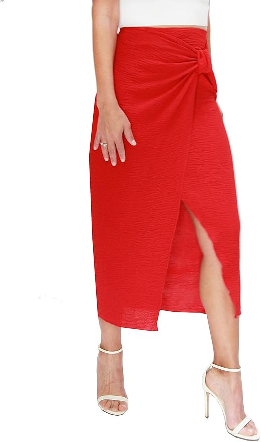 PROJEKT KULTUR - Women's Casual Skirt, Asymmetrical Shape, Maxi Draped Skirt, high Waist, Sexy Fr... | Amazon (US)