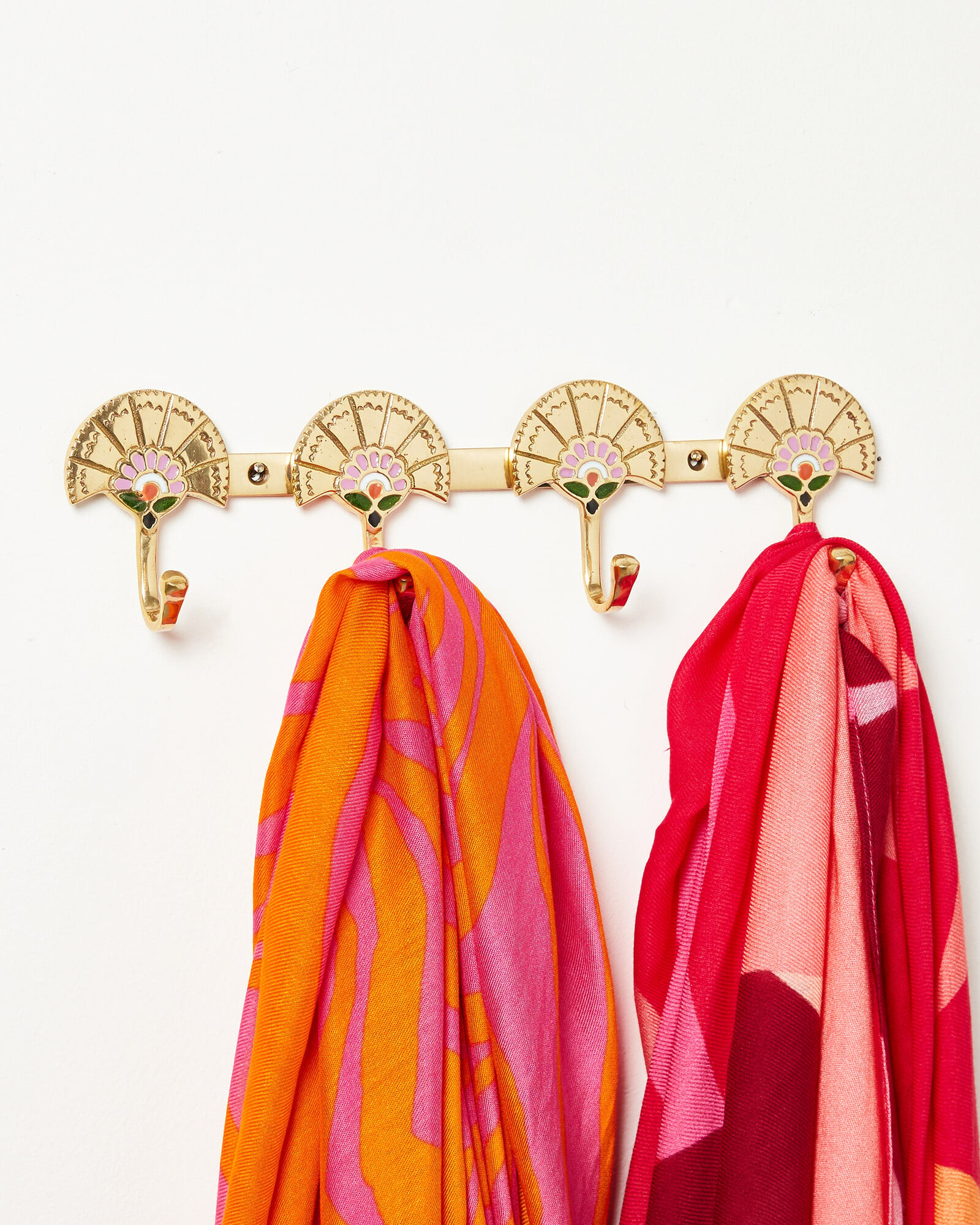 Floral Gold Metal Wall Storage Hooks | Oliver Bonas | Oliver Bonas (Global)