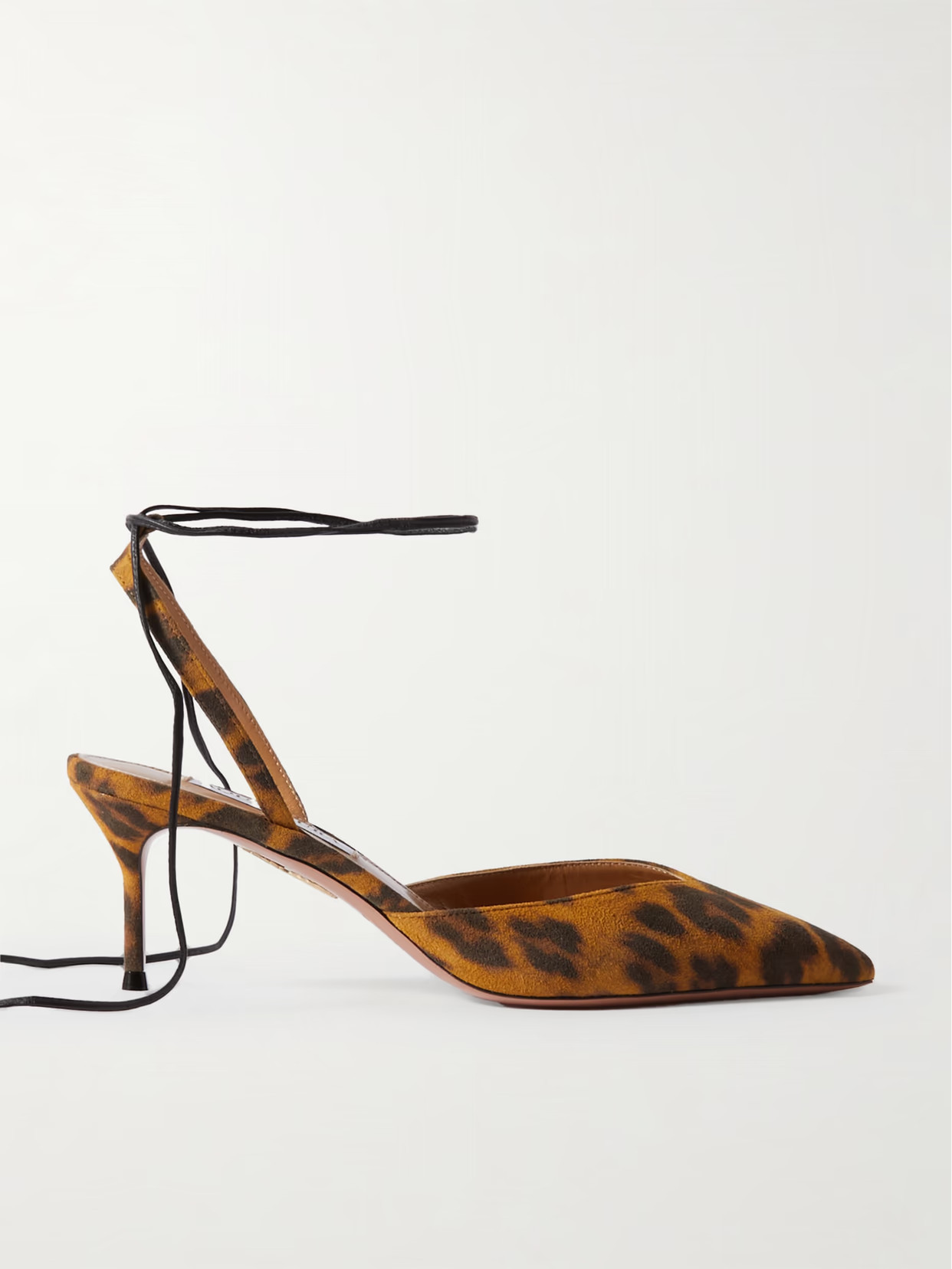 Aquazzura - Beyond Leather-trimmed Leopard-print Suede Pumps - Animal print | NET-A-PORTER (US)
