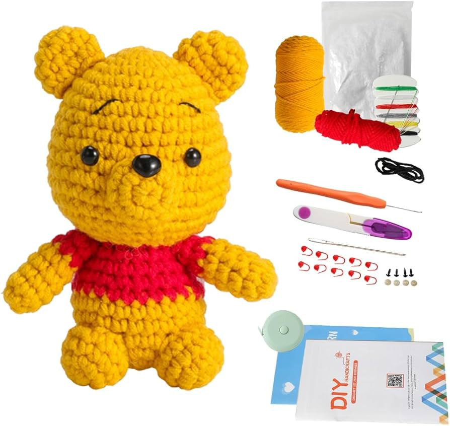 CORODER Crochet Set for Beginners - Classic Winnie Crochet Kit with Detailed Video Guide, Beginne... | Amazon (US)