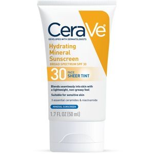 CeraVe Tinted Sunscreen for Face SPF 30, Mineral Sunscreen | CVS
