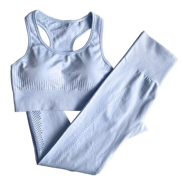 2 Piece Yoga Set Push Up Gym Set Workout Sport Outfit For Woman Leggings Sports Bra Yoga Pants Gy... | Walmart (US)