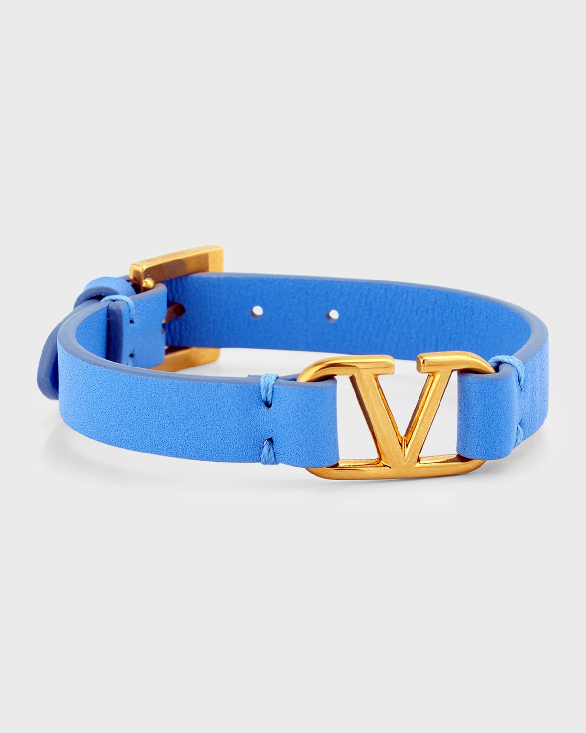 V-Logo Signature Leather Bracelet | Neiman Marcus
