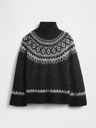 Fuzzy Oversized Turtleneck Sweater | Gap (US)