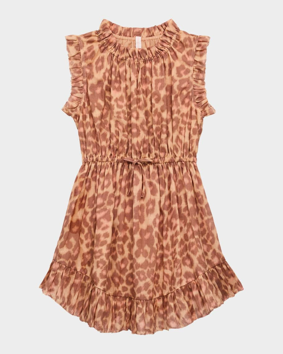 Zimmermann Girl's Patience Sleeveless Leopard-Print Dress, Size 1-12 | Neiman Marcus