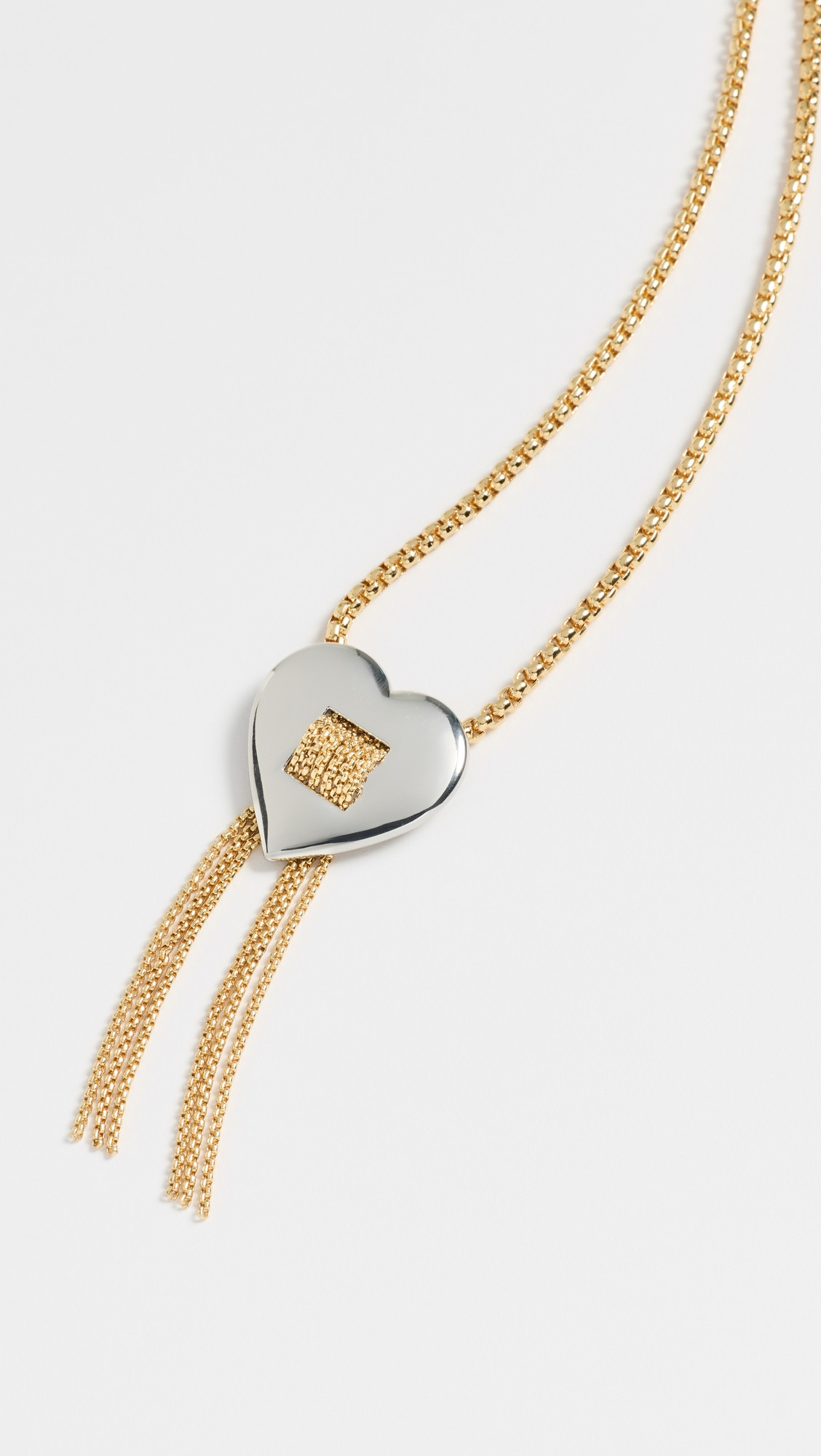 Lele Sadoughi Sweetheart Fringe Pendant Necklace Desert Metal One Size | Shopbop