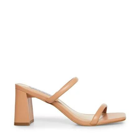 Steve Madden Lilah Thin Double Toe Straps Square Open Toe Block Heel Sandals Tan (7 Tan) | Walmart (US)