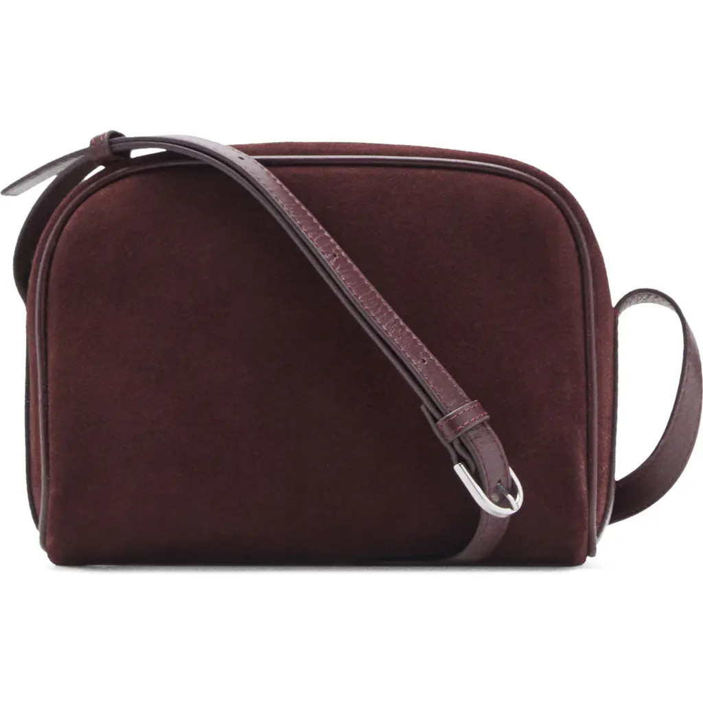 MANGO Suede Shoulder Bag in Burgundy at Nordstrom Rack | Nordstrom Rack