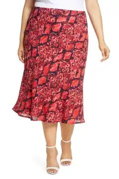 x Hot Summer Nights Roselyn Print Midi Skirt | Nordstrom