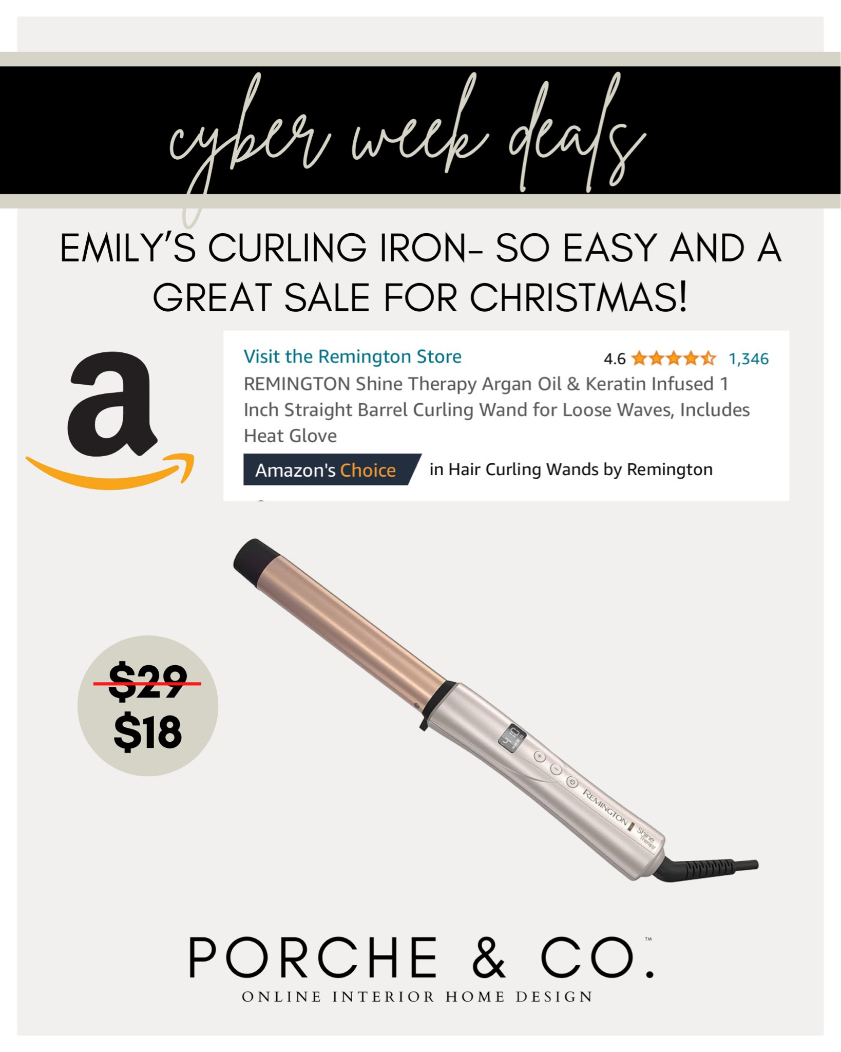 Amazon curling wand for hair- perfect and fast curls! 50% off for Cyber Week and Cyber Monday sale 🙌🏻 #amazon #hair #beauty

#LTKbeauty #LTKCyberWeek #LTKHoliday