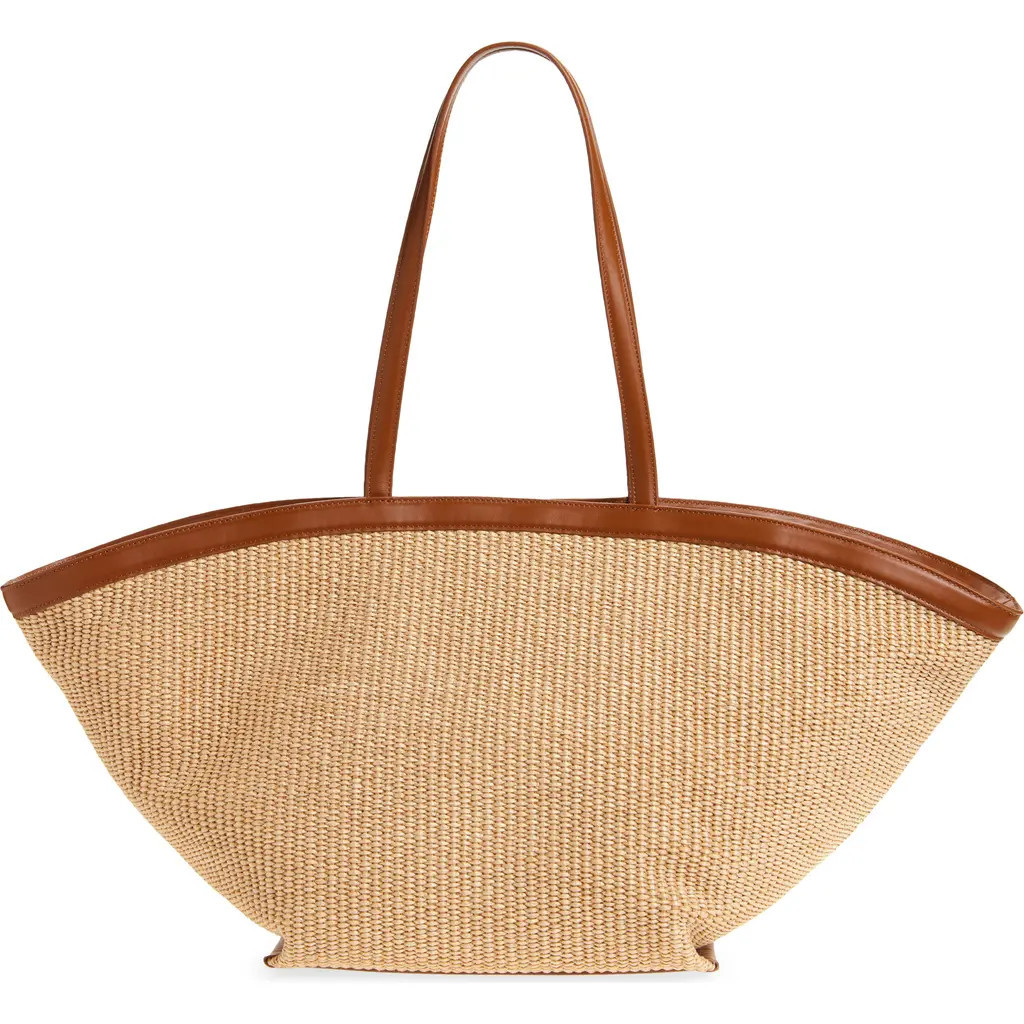 Reformation Lucia Raffia Tote in Natural Raffia at Nordstrom | Nordstrom