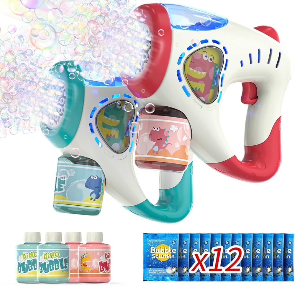 Eaglestone 2 Bubble Guns with 4 Bottles, 12 Bags Bubble Refill Solution, Bubble Machine for Toddl... | Amazon (US)