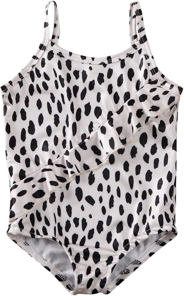 Seyurigaoka 1-6Y Toddler Kids Baby Girl Leopard Swimsuit Strap Sleeveless Ruffle Tankini Bikini S... | Amazon (US)