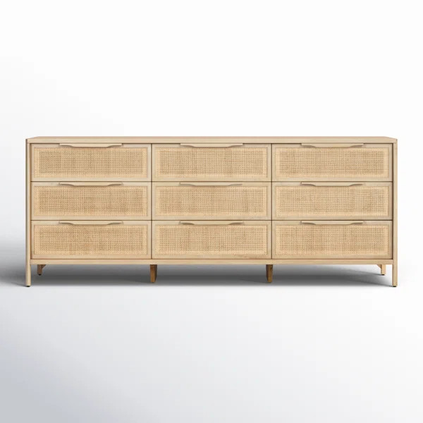 Nellie 9 Drawer Cane Dresser | Birch Lane