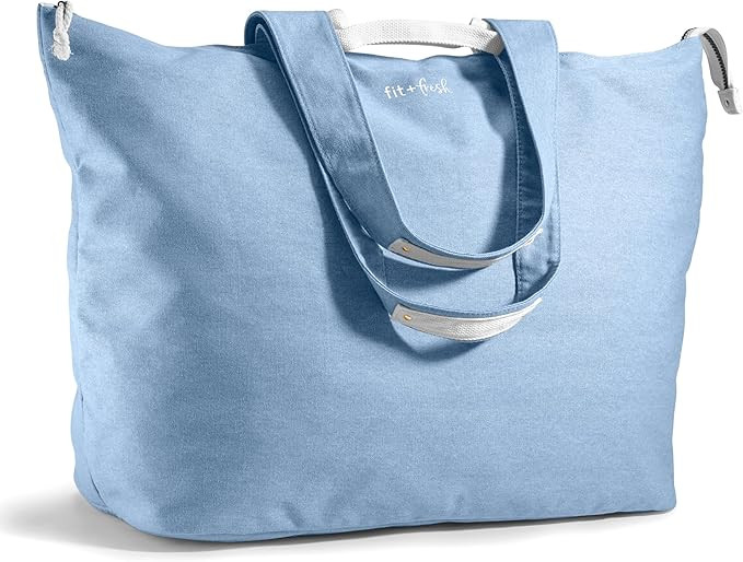Fit & Fresh Large Beach Bag for Women - Extra Large Travel Tote With Pockets | Amazon (US)