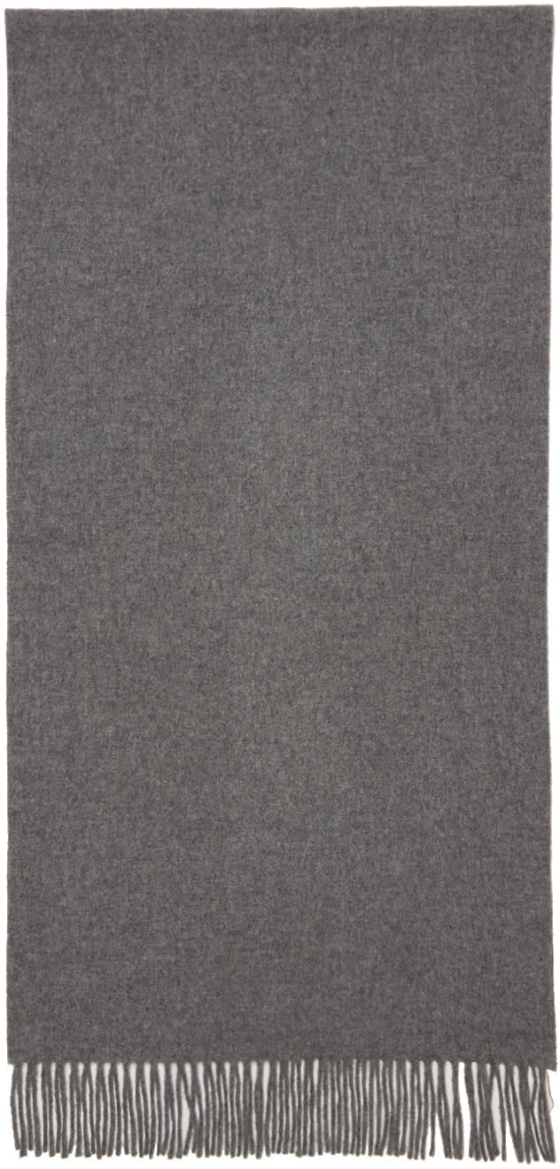 Acne Studios Grey Canada Narrow Scarf | SSENSE