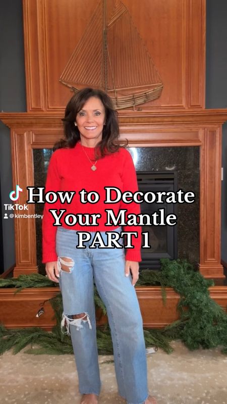 Decorate Your Mantle Part 1. I love this new cedar garland! Follow for Part 2 with the finished holiday fireplace mantle. 
kimbentley, holiday decor, garland, living room decor, Christmas decor, petite style

#LTKover40 #LTKVideo #LTKhome