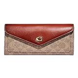 Coach Women's Colorblock Coated Canvas Signature Wyn Soft Wallet, B4/Tan Rust, One Size | Amazon (US)