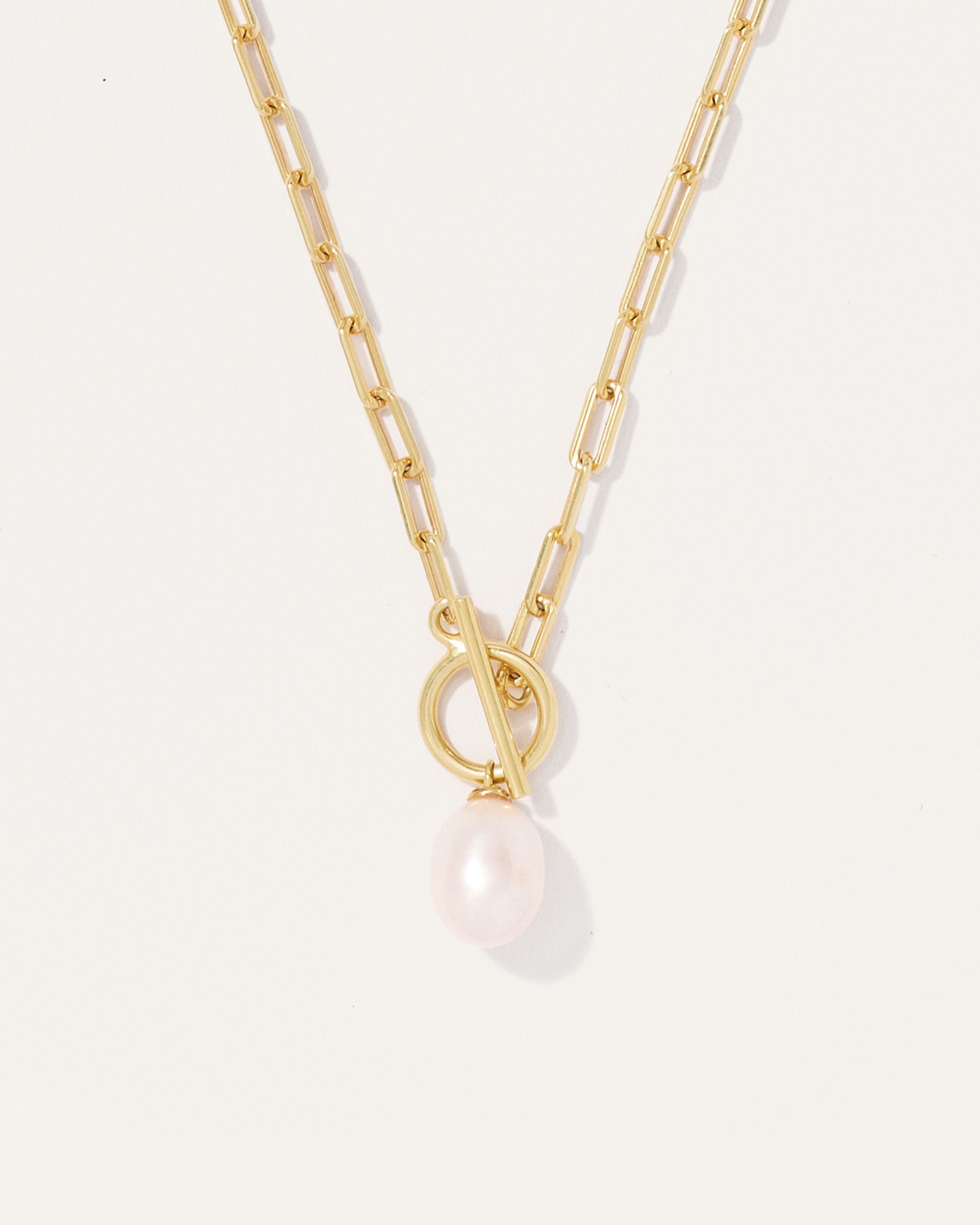 Quince | Women's Freshwater Cultured Pearl Toggle Necklace in Gold Vermeil | Quince